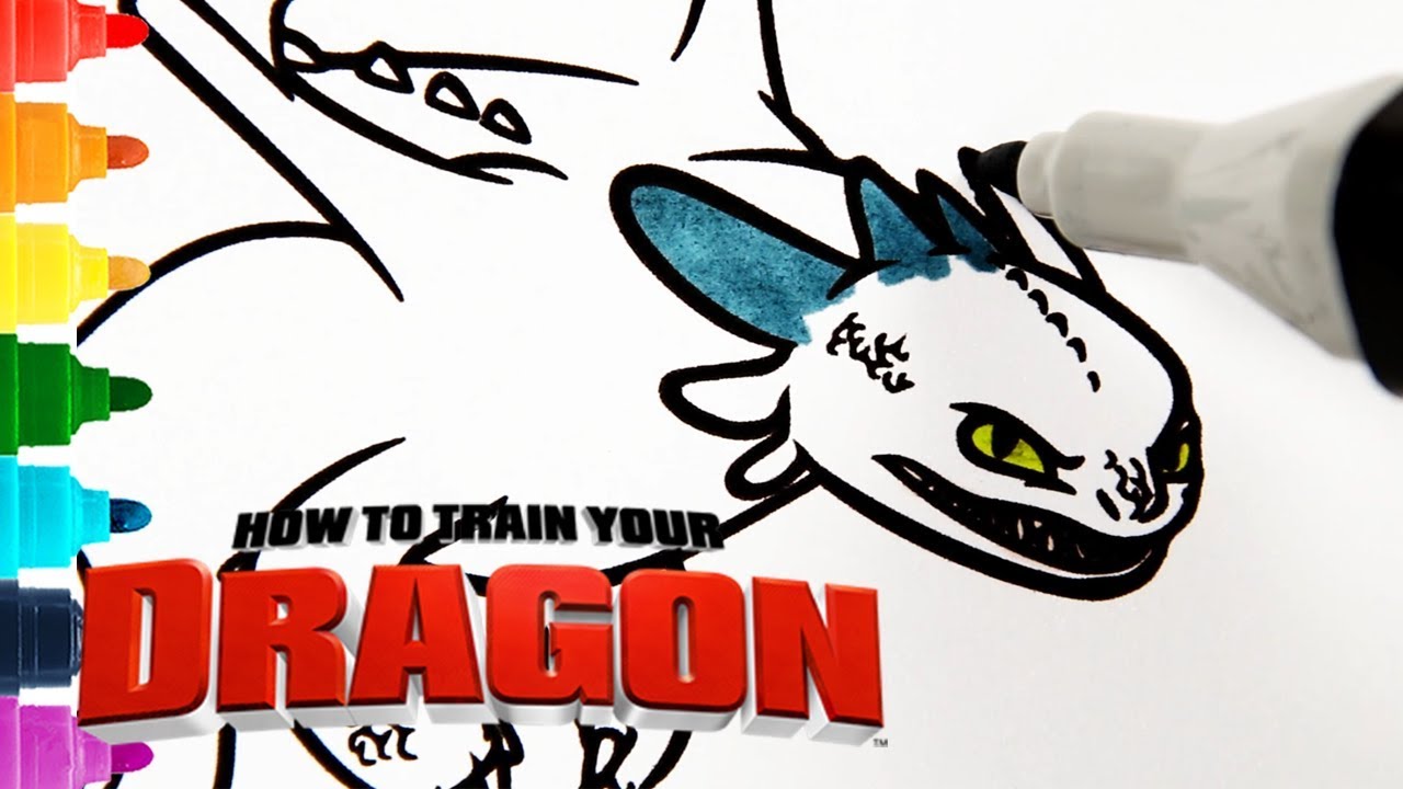 1280x720 Night Fury Coloring Pages For Kids How To Train Your Dragon