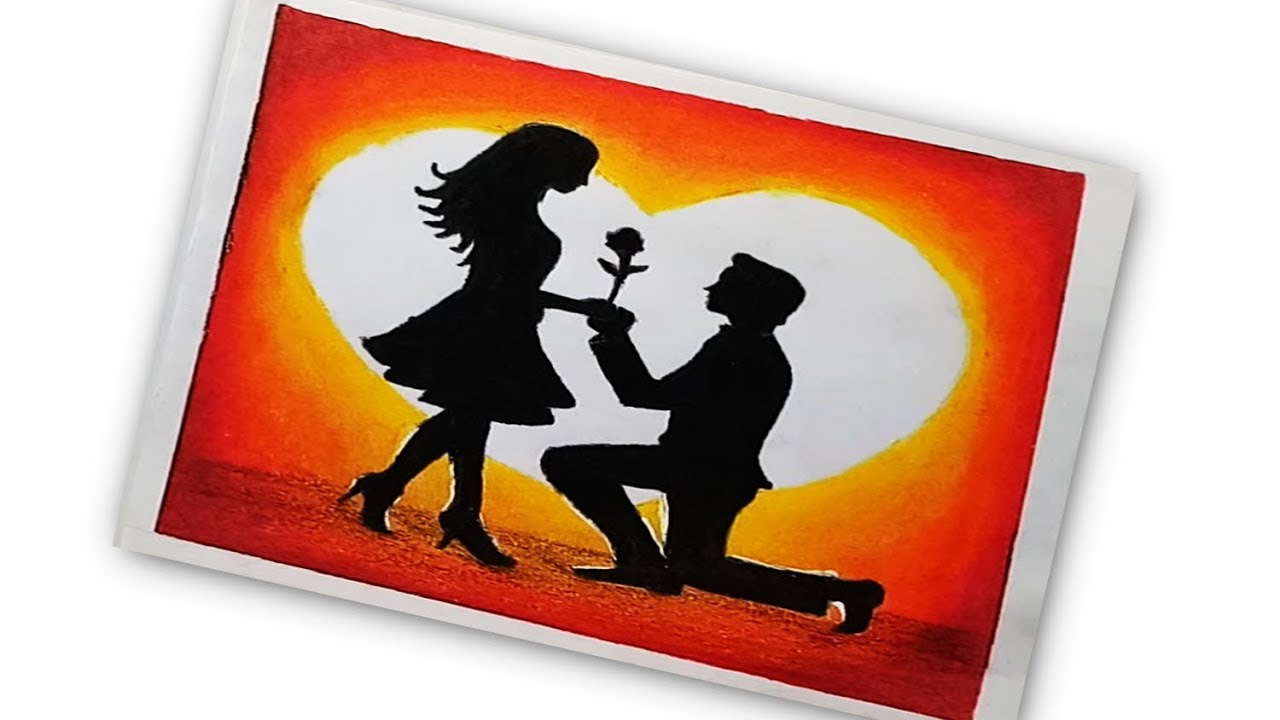 1280x720 How To Draw Scenery Of Sunset With Romantic Love Step