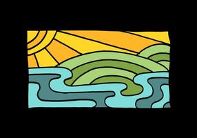 286x200 Minimal Forest Line Drawing