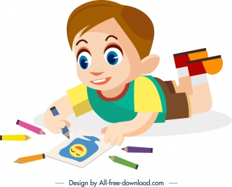 333x268 Children Drawing Vectors Stock For Free Download