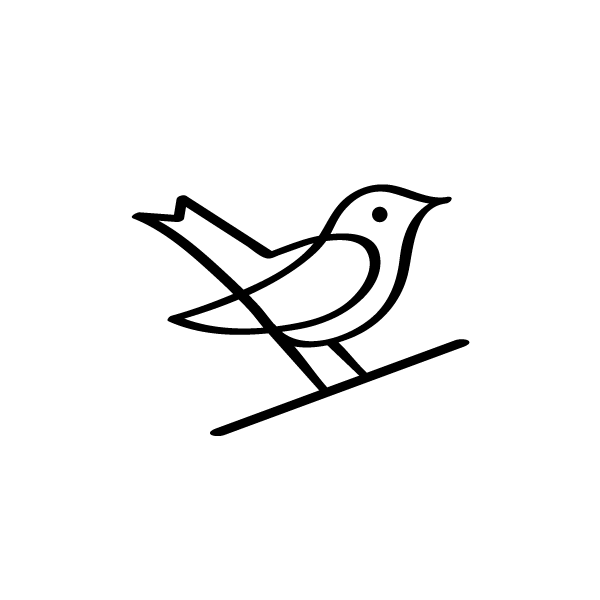 600x600 Nightingale Bird Logo For Sale Brandforma Agency