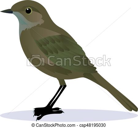 450x418 Nightingale Cartoon Vector Illustration