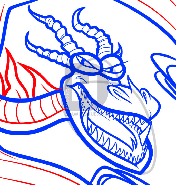 686x720 How To Draw Monstrous Nightmare, Step