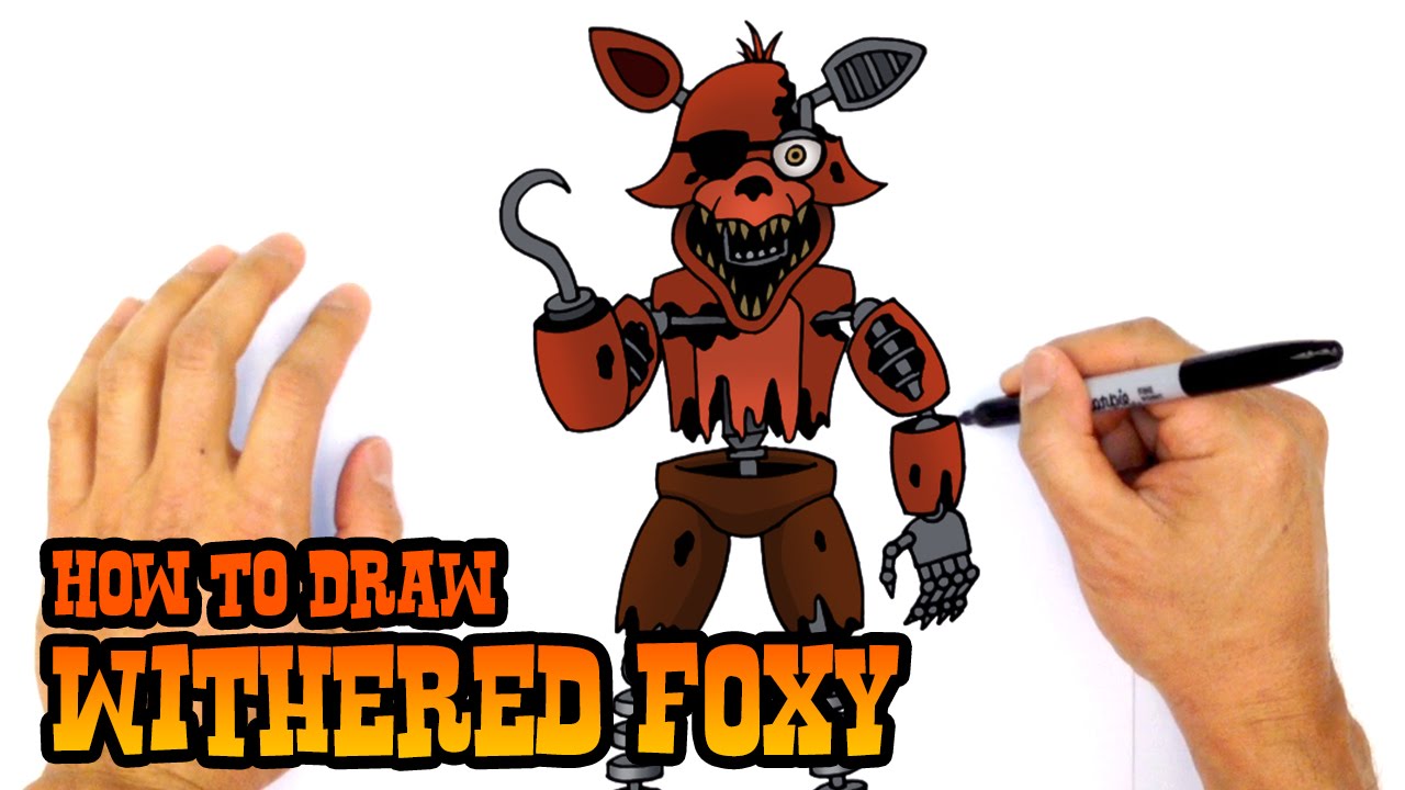 1280x720 how to draw withered foxy five nights