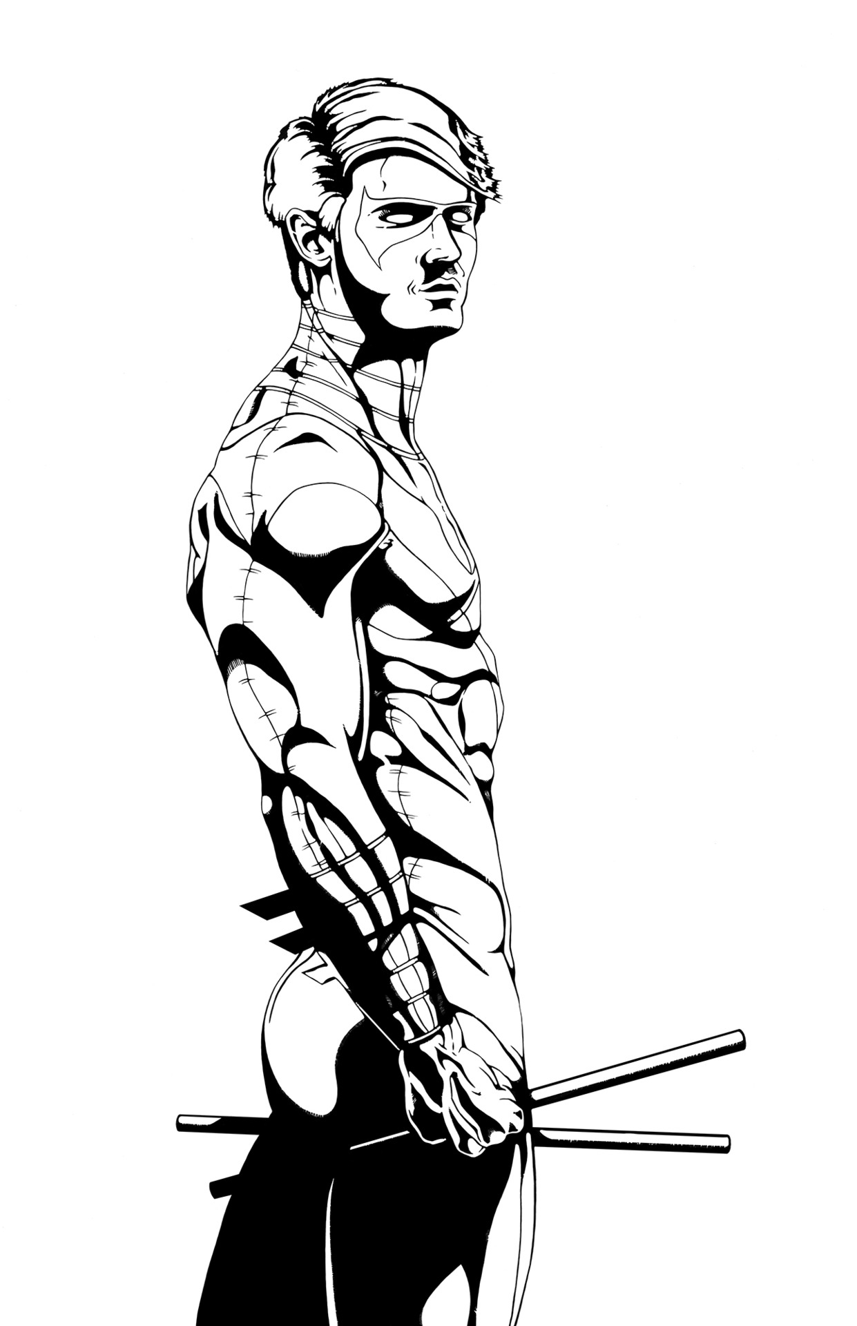 1241x1920 drawing bored corey cann as nightwing commission inks complete