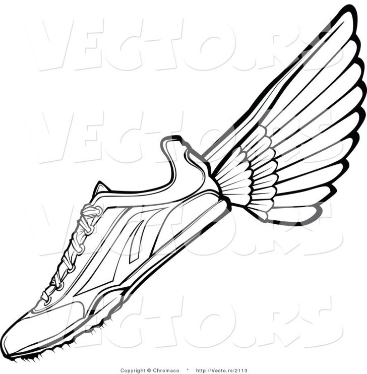 728x742 Easy Horseshoe Drawing Of A Nike Shoe Track Vans Tennis Dance Step