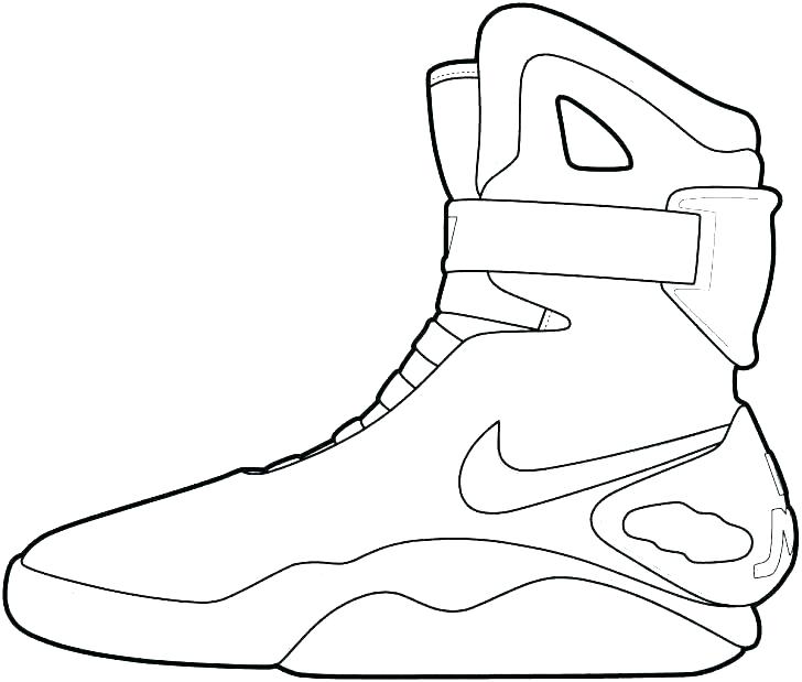 728x619 Nike Shoes Coloring Pages
