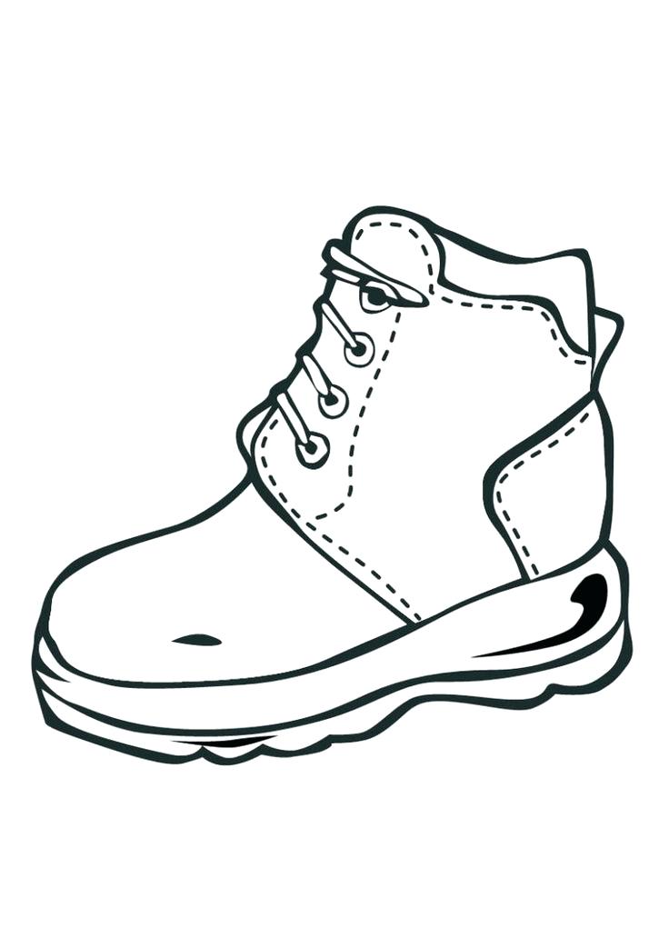 736x1043 Coloring Pages Basketball Shoes Nike Drawing