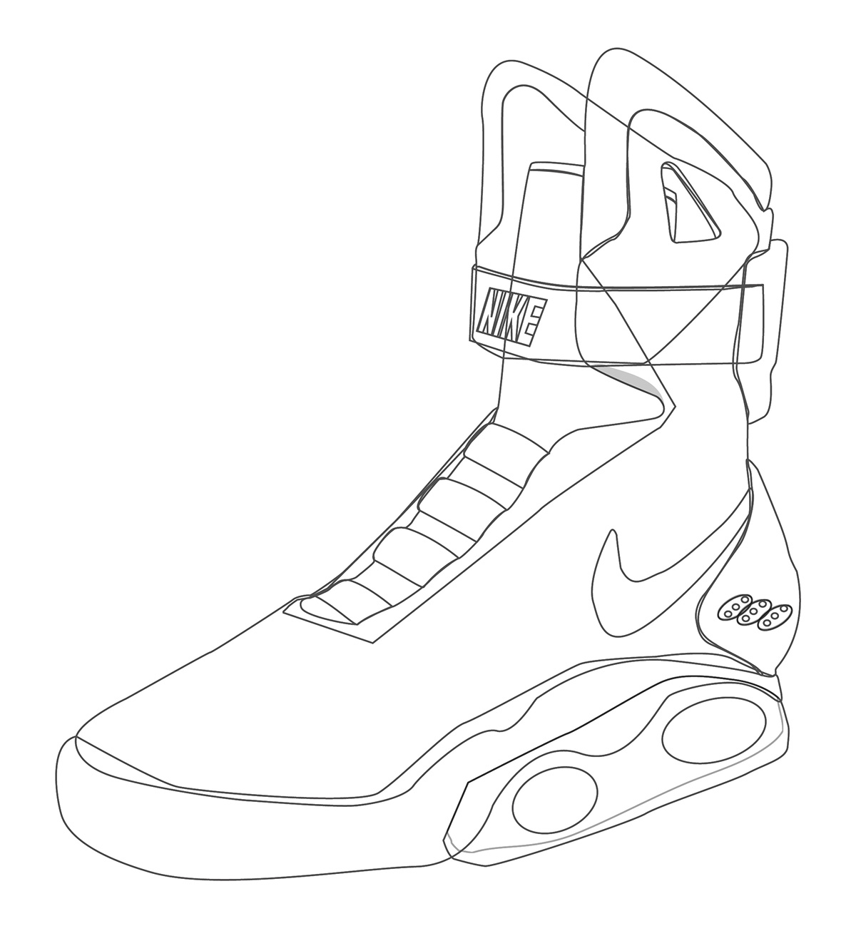1200x1333 huge collection of 'nike air mag drawing' download more than