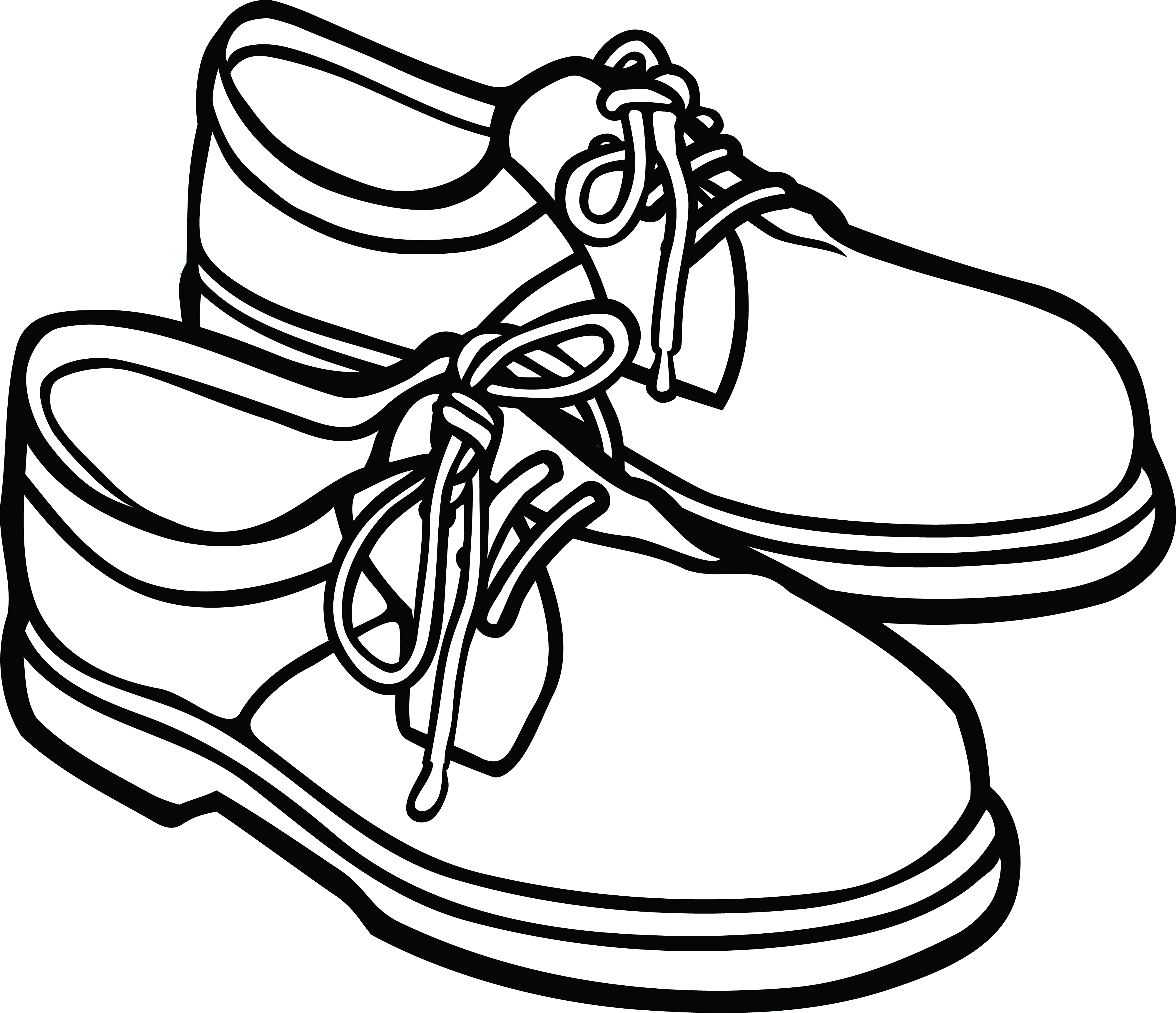 4000x3446 Pair Clipart Nike Shoe