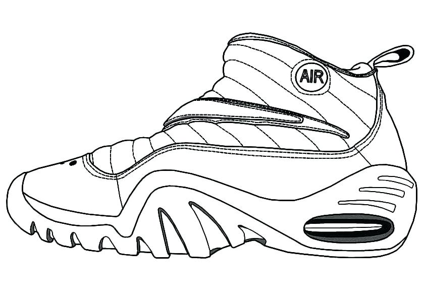 842x595 Basketball Shoe Coloring
