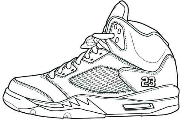 591x392 Nike Shoes Coloring Pages Basketball Shoe For Of Sneaker Running