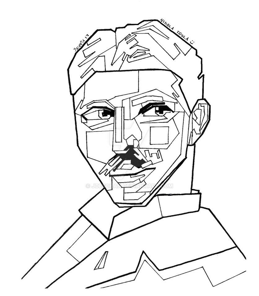 836x955 nikola tesla pop art commission