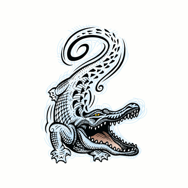 630x630 Crocodile Hand Drawing Decoration