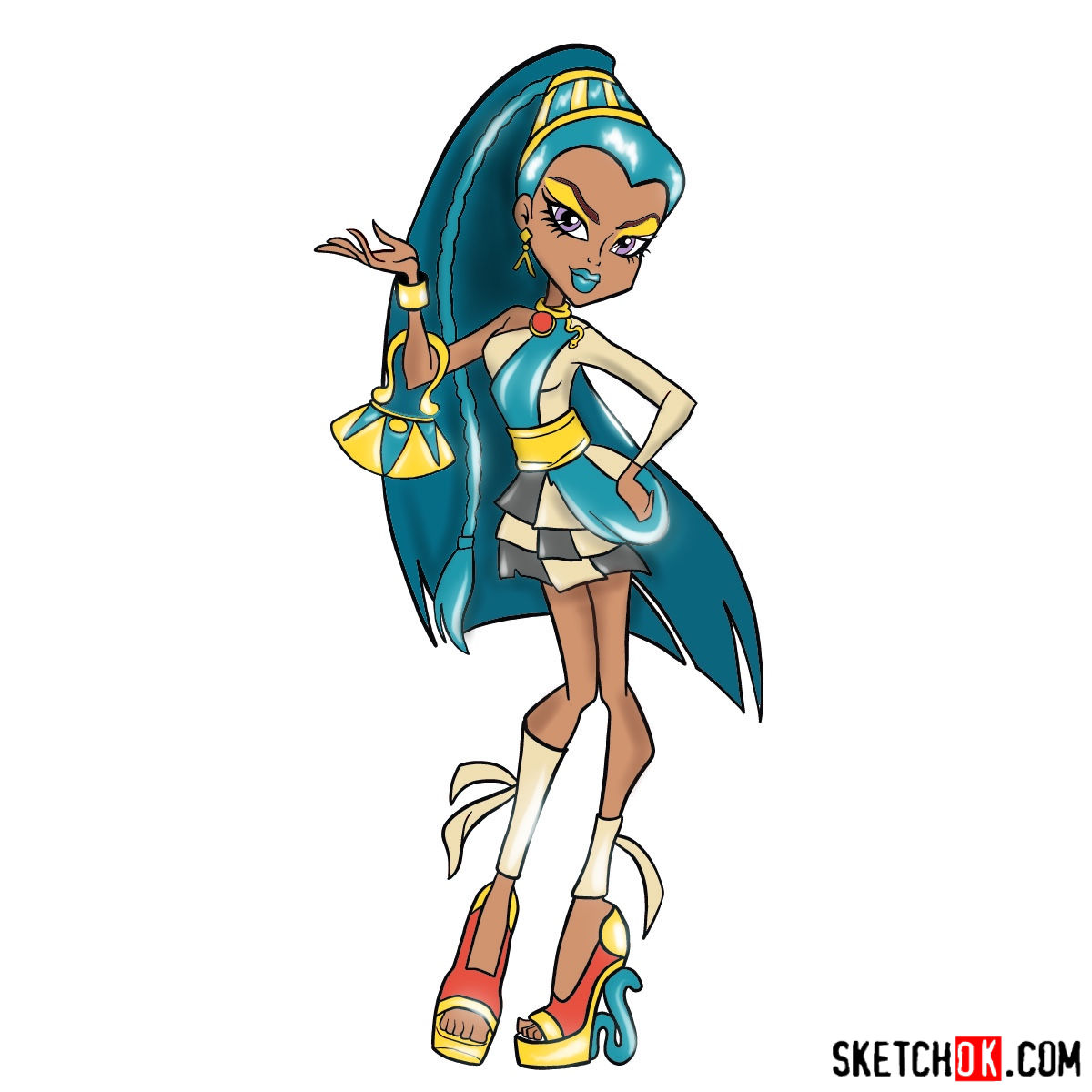 1200x1200 How To Draw Nefera De Nile