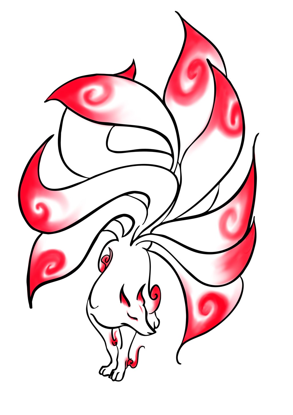 Nine Tailed Fox Drawing | Free download on ClipArtMag