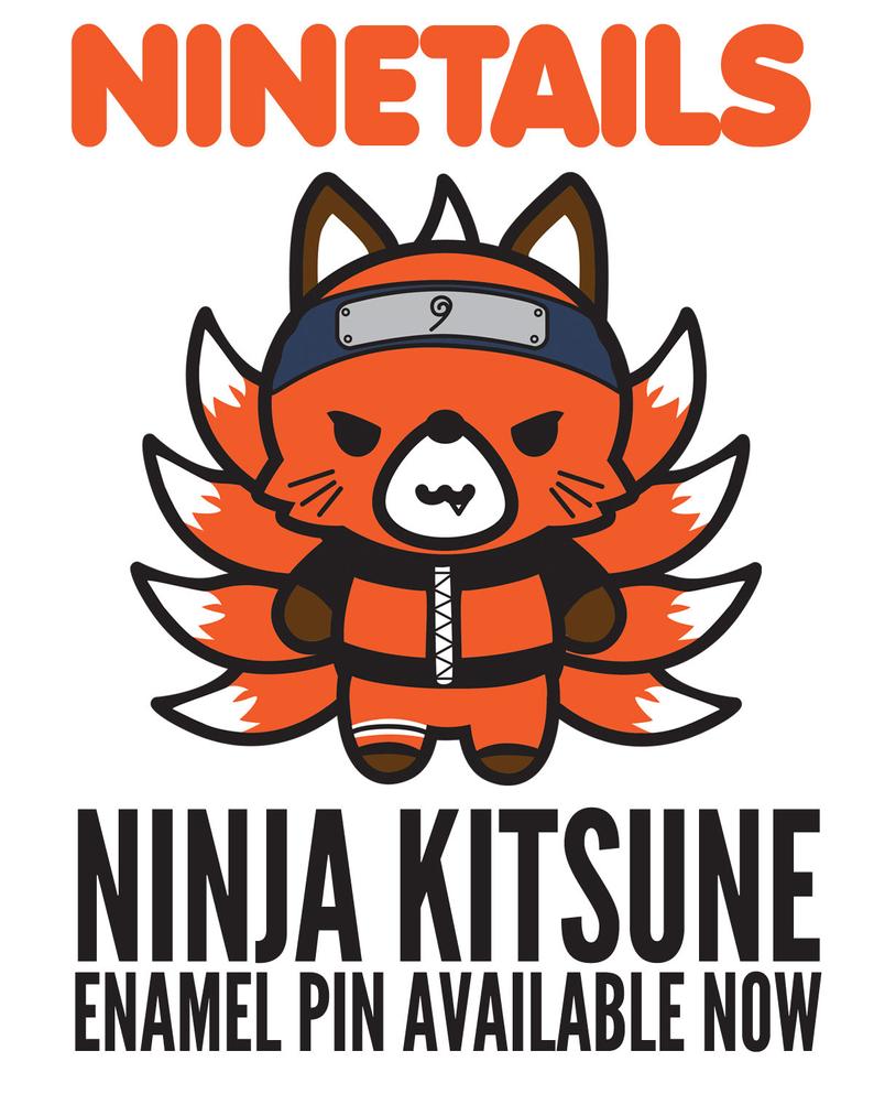 794x993 Ninja Kitsune Hard Enamel Pin Nine Tailed Fox In Naruto Etsy