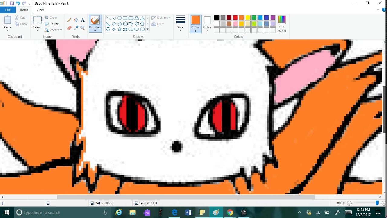 1280x720 Finishing Drawing Baby Nine Tails