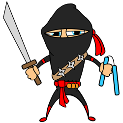 250x250 How To Draw A Ninja Cartoon Character