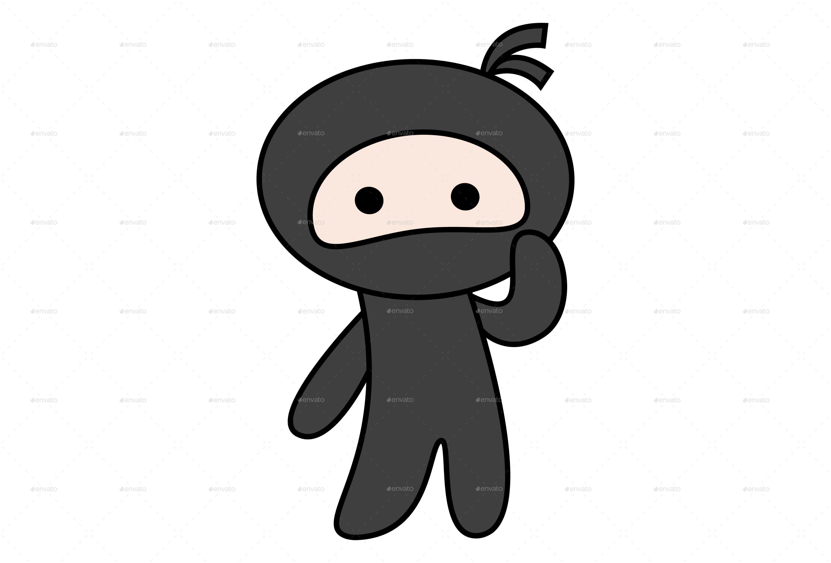 2800x1900 Ninja Cartoon Sticker Set