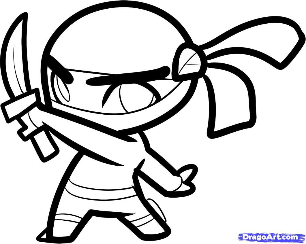 1061x847 Ninja Cartoon Drawing Images