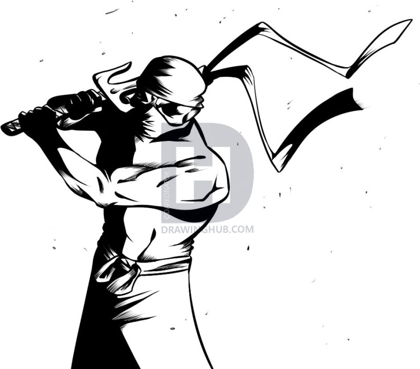 819x720 How To Draw Ninjas, Step