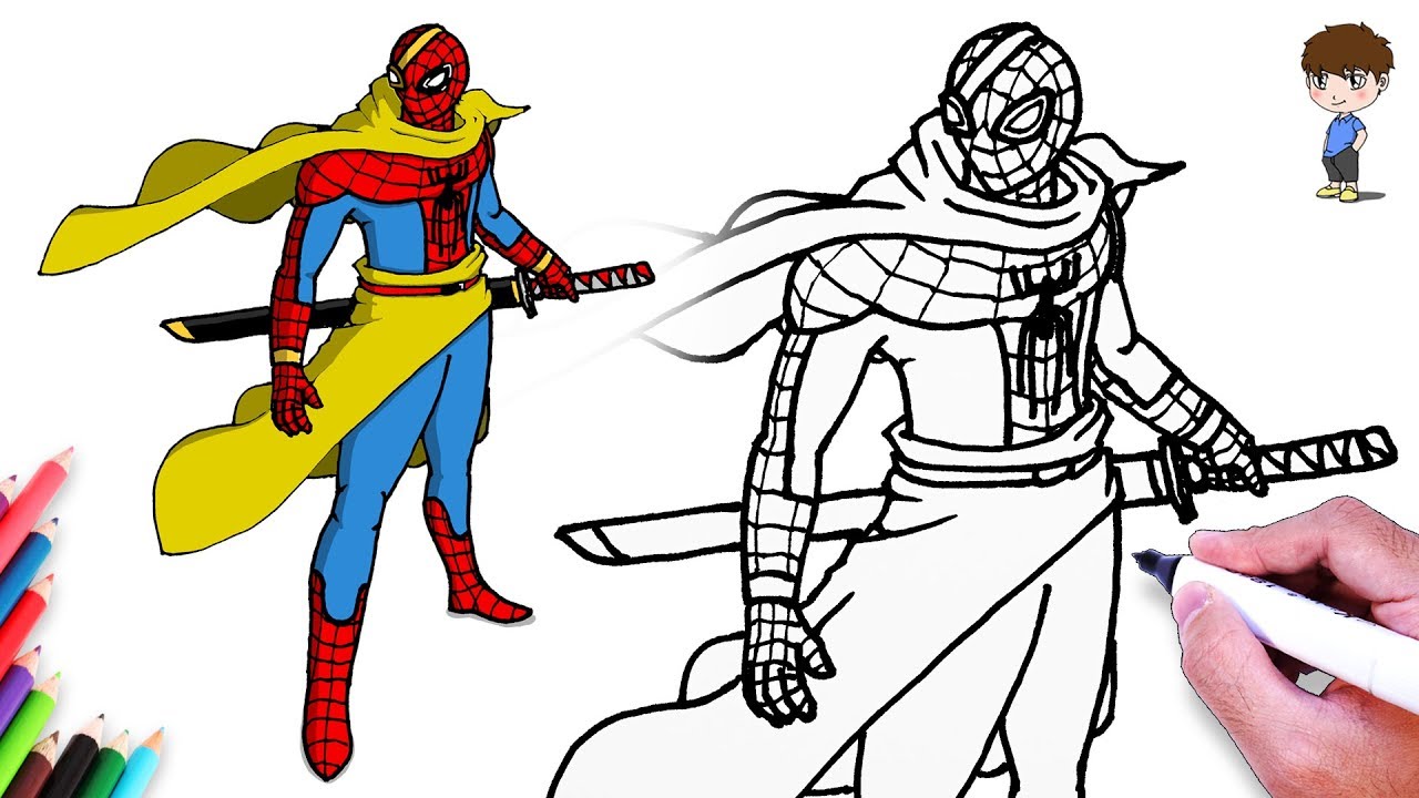 1280x720 How To Draw Spiderman Ninja