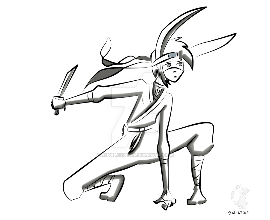 900x736 Bunny Drawing Ninja For Free Download