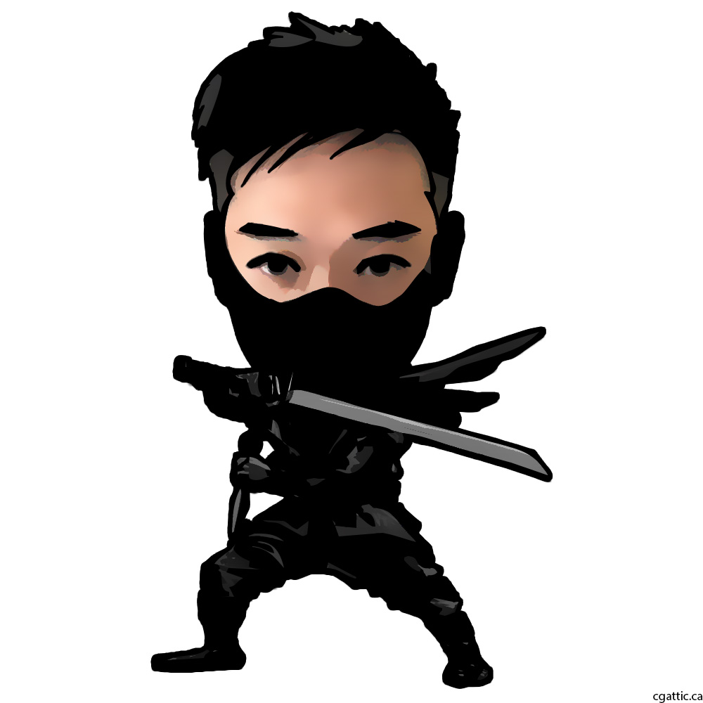 1000x1000 Cartoon Ninja Drawing In Steps With Photoshop