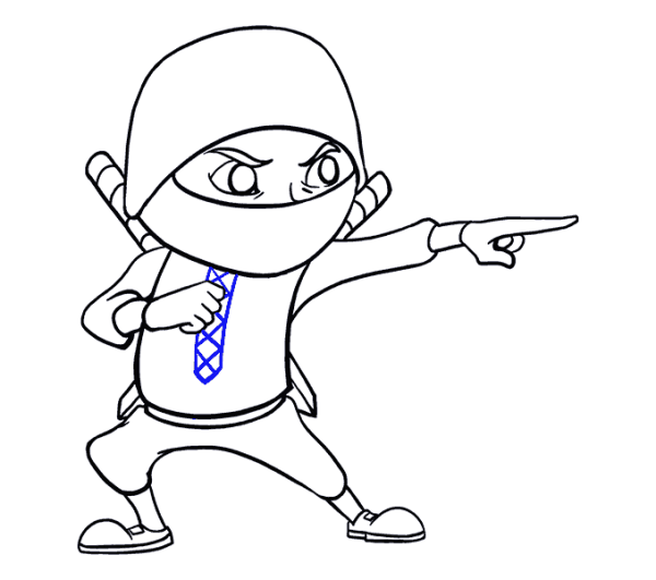 600x531 Ninja Drawing Easy