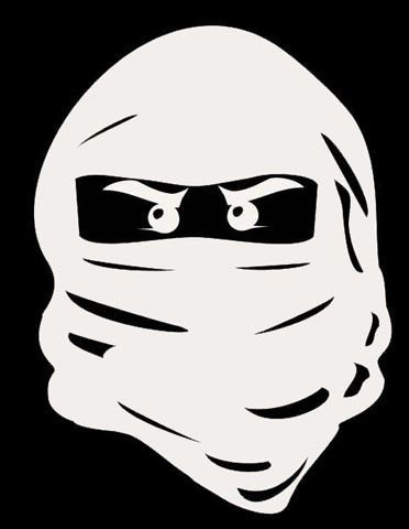 372x480 Vinyl Decal Of A Ninja Mask Head Etsy