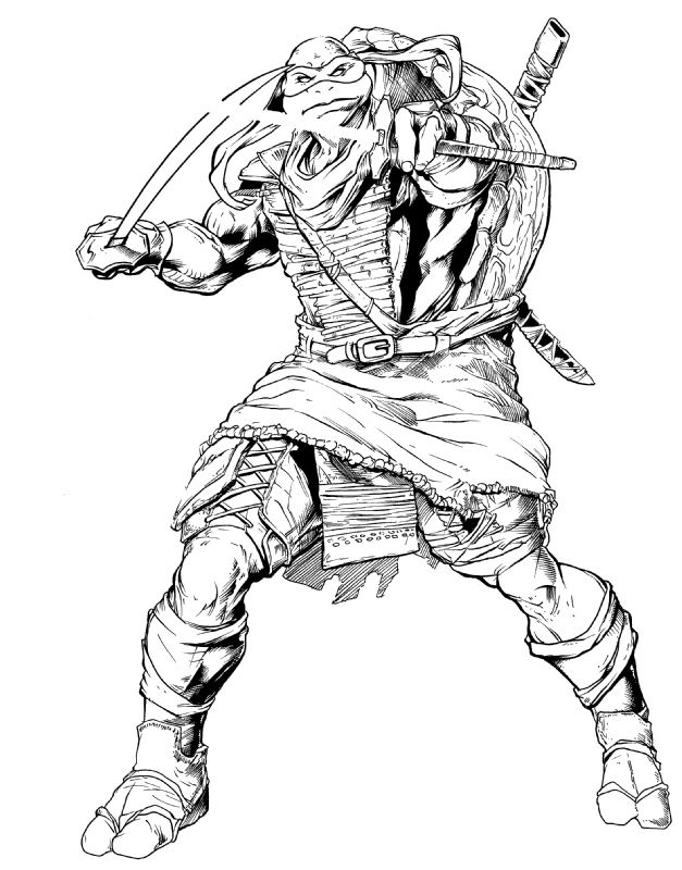 627x800 Drawn Ninja Leonardo