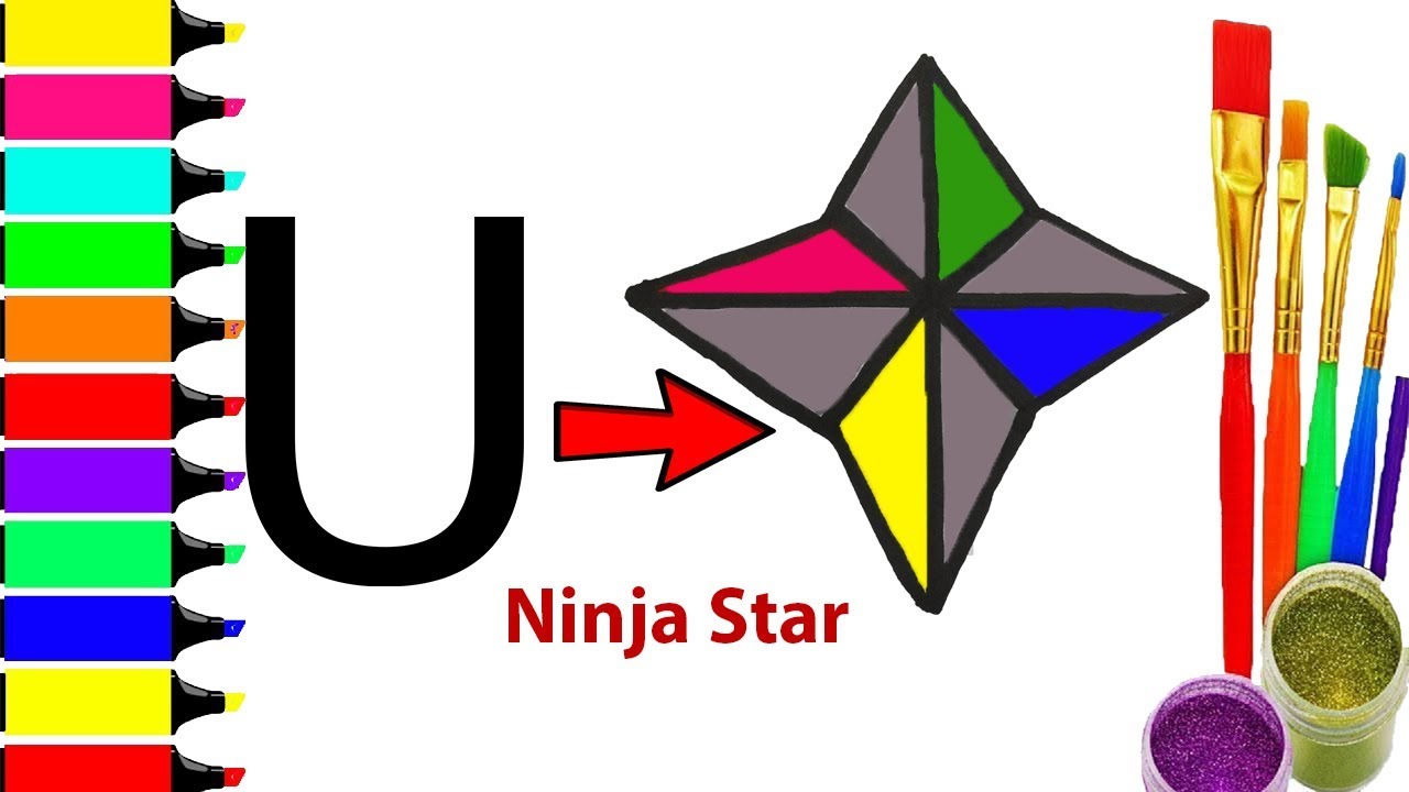 1280x720 How To Turn V Into A Ninja Star! Drawing With Alphabets