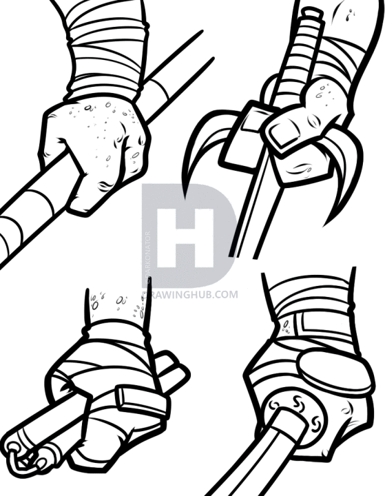 559x720 How To Draw Teenage Mutant Ninja Turtles Step