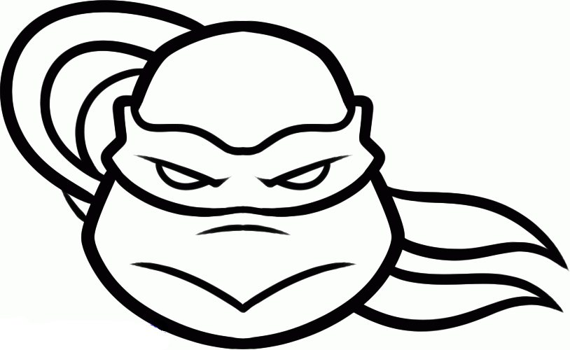 814x500 Ninja Turtle Face Coloring Pages