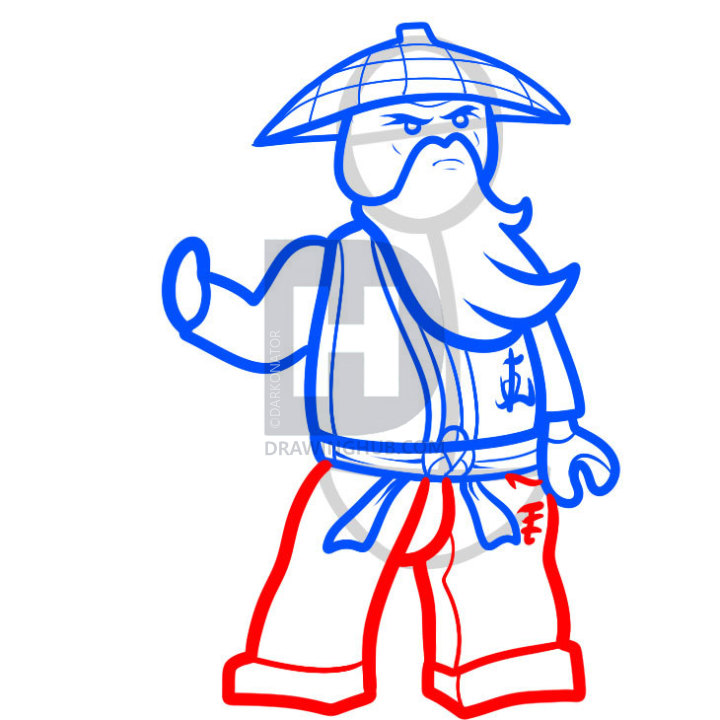 720x720 How To Draw Sensei Wu, Ninjago, Step