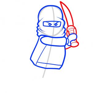 302x302 How To Draw K Kai Ninjago, Step
