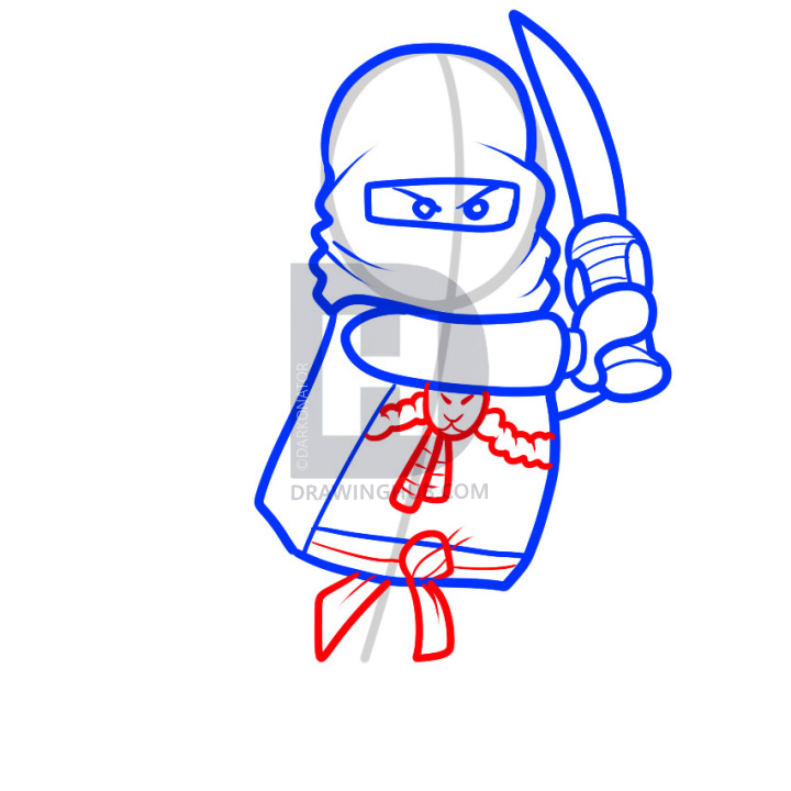 720x720 How To Draw K Kai Ninjago, Step