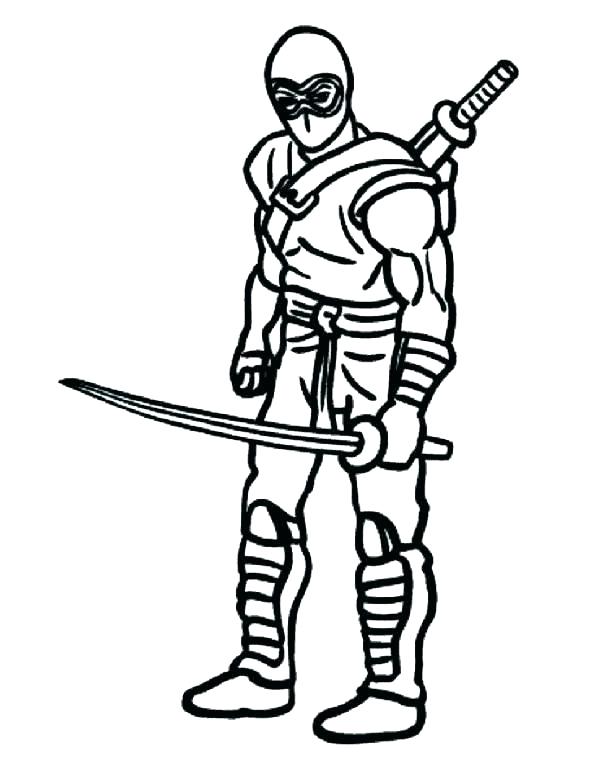 609x764 En Ninja Coloring Pages Free Printable