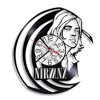 425x425 ohohoshop nirvana kurt cobain vinyl record wall clock