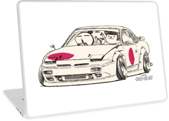 558x400 Crazy Car Art Laptop Skins