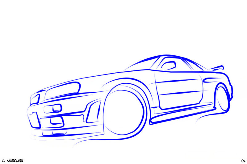 800x533 How To Draw A Nissan Skyline Gtr