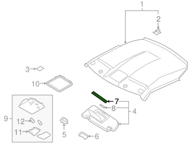 640x480 Nissan Interior Lamp Cover Lens