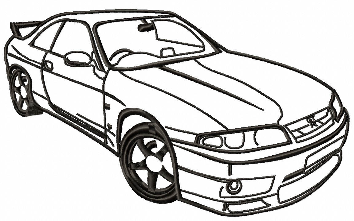 1152x720 Nissan Gtr Machine Embroidery Design Instantly Download Etsy