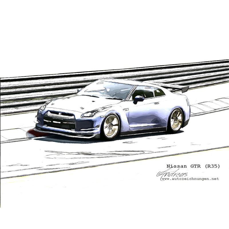 800x800 Nissan Gtr Drawing Unique Nissan Drawing