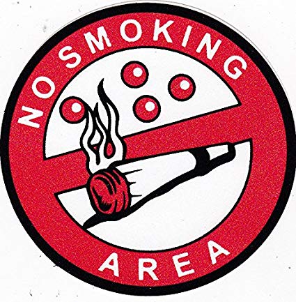 425x433 Glitter Sticker No Smoking Area Warning Alert Logo Sign