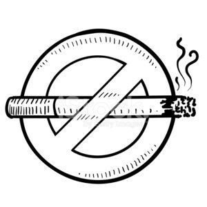 300x300 No Smoking Symbol Vector Sketch Premium Clipart