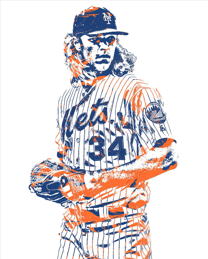 725x900 Noah Syndergaard New York Mets Pixel Art Mixed Media