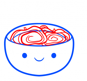 302x280 Drawing Printout How To Draw Kawaii Noodles