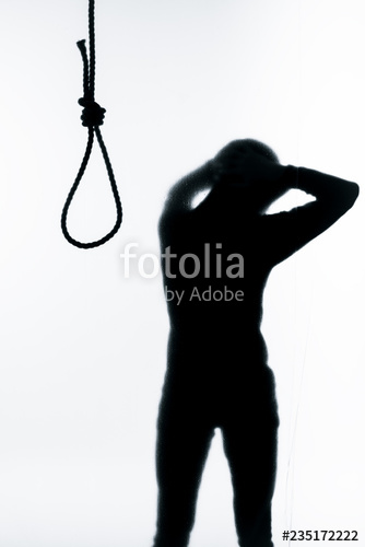 334x500 dangerous man behind frosted glass with a noose around his neck